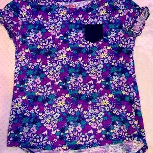 Purple floral tee